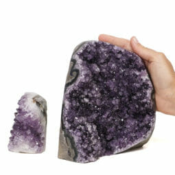 2.90kg Amethyst Polished Crystal Geode Specimen Set 2 Pieces DB108 | Himalayan Salt Factory