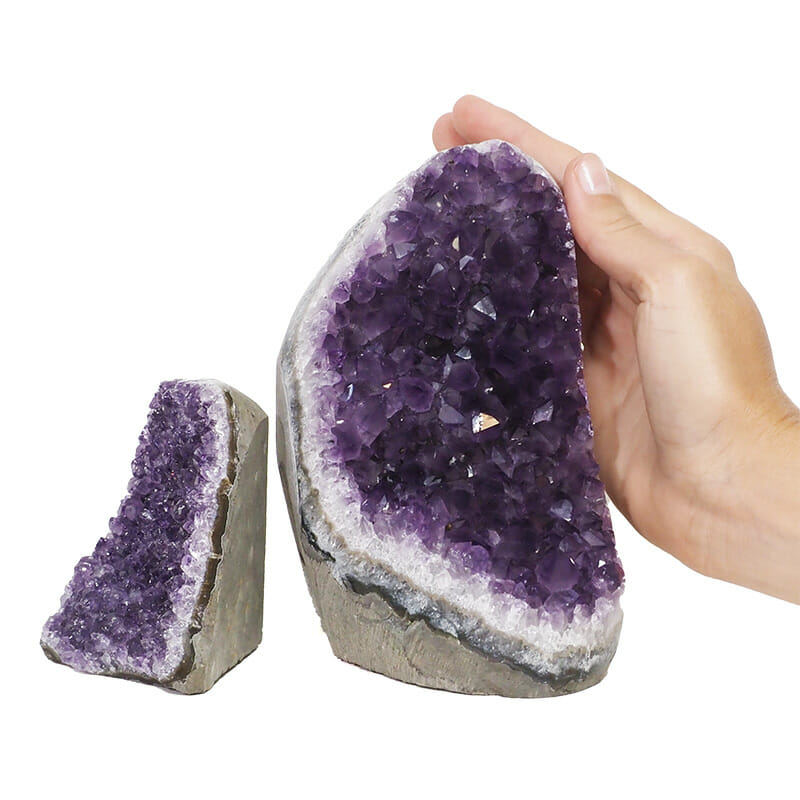 1.79kg Amethyst Polished Crystal Geode Specimen Set 2 Pieces DB110 4 1.79kg Amethyst Polished Crystal Geode Specimen Set 2 Pieces DB110 | Himalayan Salt Factory