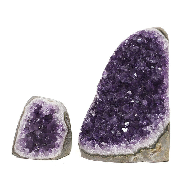 1.77kg Amethyst Polished Crystal Geode Specimen Set 2 Pieces DB112 3 1.77kg Amethyst Polished Crystal Geode Specimen Set 2 Pieces DB112 | Himalayan Salt Factory