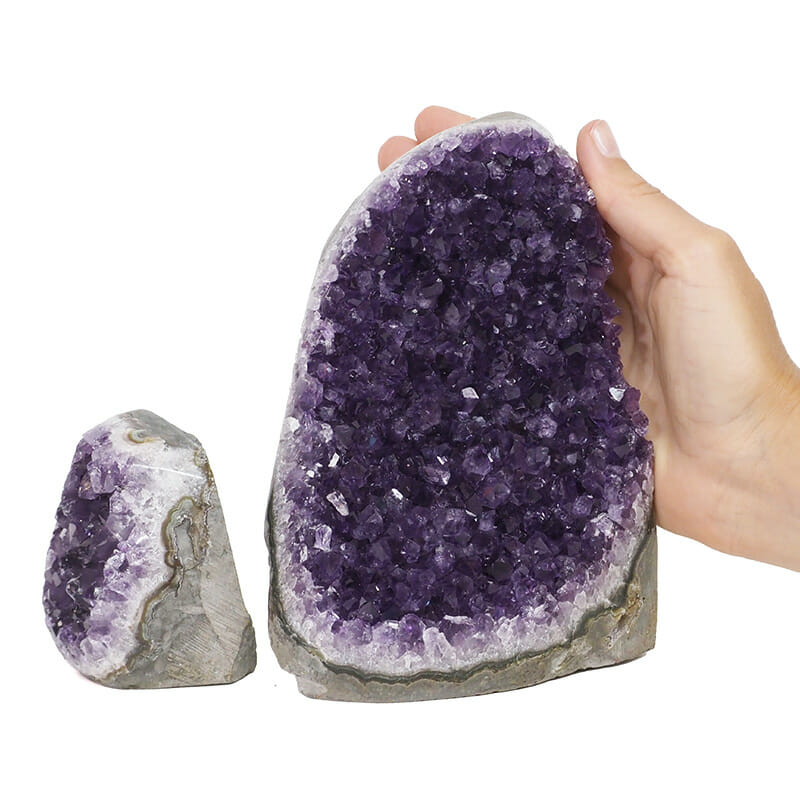 1.77kg Amethyst Polished Crystal Geode Specimen Set 2 Pieces DB112 4 1.77kg Amethyst Polished Crystal Geode Specimen Set 2 Pieces DB112 | Himalayan Salt Factory