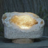 2.06kg Natural Calcite Geode Lamp with Large LED Light Base DB200 | Himalayan Salt Factory