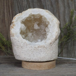 2.30kg Natural Calcite Geode Lamp with Large LED Light Base DB205 8 2.30kg Natural Calcite Geode Lamp with Large LED Light Base DB205 | Himalayan Salt Factory