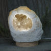 2.27kg Natural Calcite Geode Lamp with Large LED Light Base DB206 | Himalayan Salt Factory