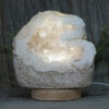 2.39kg Natural Calcite Geode Lamp with Large LED Light Base DB212 | Himalayan Salt Factory