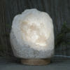 2.57kg Natural Calcite Geode Lamp with Large LED Light Base DB213 | Himalayan Salt Factory
