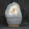 2.51kg Natural Calcite Geode Lamp with Large LED Light Base DN1666 | Himalayan Salt Factory