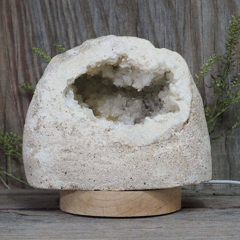 2.03kg Natural Calcite Geode Lamp with Large LED Light Base DN1677 4 2.03kg Natural Calcite Geode Lamp with Large LED Light Base DN1677 | Himalayan Salt Factory