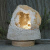 2.18kg Natural Calcite Geode Lamp with Large LED Light Base DN1679 | Himalayan Salt Factory