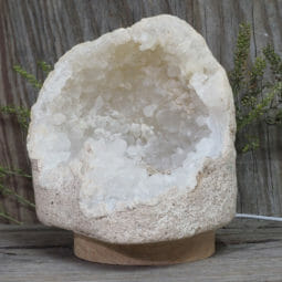 2.15kg Natural Calcite Geode Lamp with Large LED Light Base DN1684 8 2.15kg Natural Calcite Geode Lamp with Large LED Light Base DN1684 | Himalayan Salt Factory