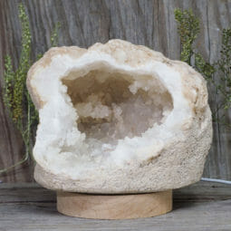 2.32kg Natural Calcite Geode Lamp with Large LED Light Base DN1651 8 2.32kg Natural Calcite Geode Lamp with Large LED Light Base DN1651 | Himalayan Salt Factory