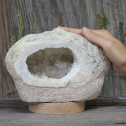 2.11kg Natural Calcite Geode Lamp with Large LED Light Base DN1653 9 2.11kg Natural Calcite Geode Lamp with Large LED Light Base DN1653 | Himalayan Salt Factory