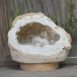 1.93kg Natural Calcite Geode Lamp with Large LED Light Base DN1654 8 1.93kg Natural Calcite Geode Lamp with Large LED Light Base DN1654 | Himalayan Salt Factory
