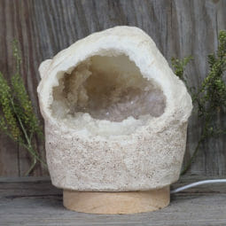 1.92kg Natural Calcite Geode Lamp with Large LED Light Base DN1657 8 1.92kg Natural Calcite Geode Lamp with Large LED Light Base DN1657 | Himalayan Salt Factory