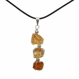 Triple Citrine Rough Pendant | Himalayan Salt Factory