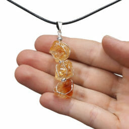 Triple Citrine Rough Pendant 5 Triple Citrine Rough Pendant | Himalayan Salt Factory