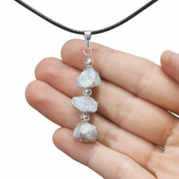 Triple Blue Quartz Rough Pendant 5 Triple Blue Quartz Rough Pendant | Himalayan Salt Factory