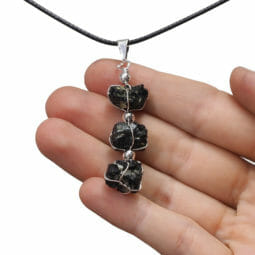 Triple Black Tourmaline Rough Pendant 5 Triple Black Tourmaline Rough Pendant | Himalayan Salt Factory