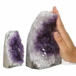 2.62kg Amethyst Crystal Geode Specimen Set 2 Pieces DR270 | Himalayan Salt Factory