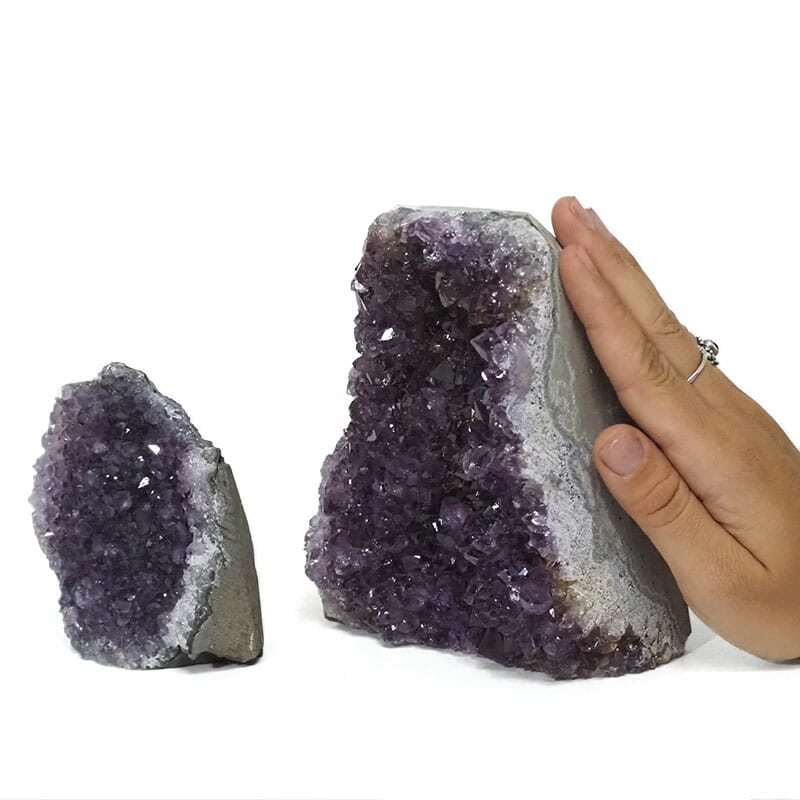 2.74kg Amethyst Crystal Geode Specimen Set 2 Pieces DR279 4 2.74kg Amethyst Crystal Geode Specimen Set 2 Pieces DR279 | Himalayan Salt Factory