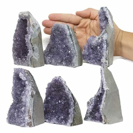 2.35kg Amethyst Crystal Geode Specimen Set 6 Pieces N1851 | Himalayan Salt Factory