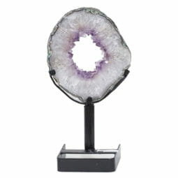 Natural Amethyst Ring Slice on Stand DB253 | Himalayan Salt Factory