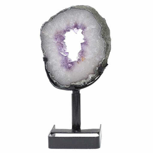 Natural Amethyst Ring Slice on Stand DB254 | Himalayan Salt Factory