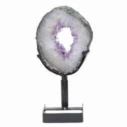 Natural Amethyst Ring Slice on Stand DB257 | Himalayan Salt Factory