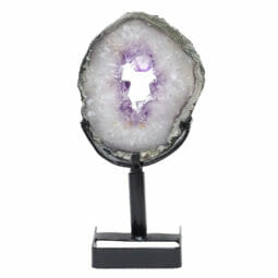Natural Amethyst Ring Slice on Stand DB261 | Himalayan Salt Factory