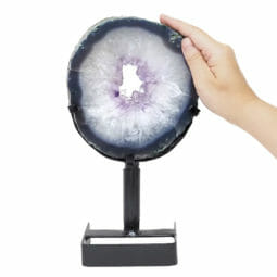 Natural Amethyst Ring Slice on Stand DB263 | Himalayan Salt Factory