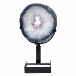Natural Amethyst Ring Slice on Stand DB263 | Himalayan Salt Factory