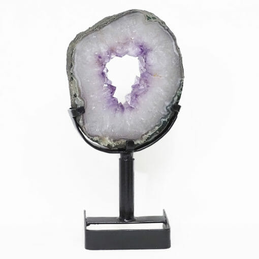 Natural Amethyst Ring Slice on Stand DB265 | Himalayan Salt Factory