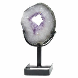 Natural Amethyst Ring Slice on Stand DB267 | Himalayan Salt Factory