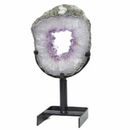 Natural Amethyst Ring Slice on Stand DB271 | Himalayan Salt Factory