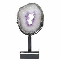Natural Amethyst Ring Slice on Stand DB274 | Himalayan Salt Factory