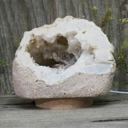2.24kg Natural Calcite Geode Lamp with Large LED Light Base DB229 9 Natural Calcite Geode Lamp with Large LED Light Base DB229 | Himalayan Salt Factory