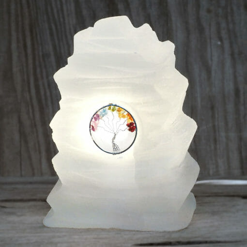 Selenite Wave Tree of Life Lamp 20cm | Himalayan Salt Factory