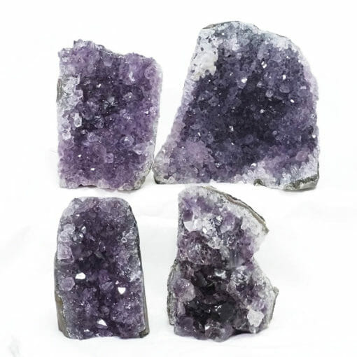Amethyst Crystal Geode Specimen Set 4 Pieces L092 | Himalayan Salt Factory
