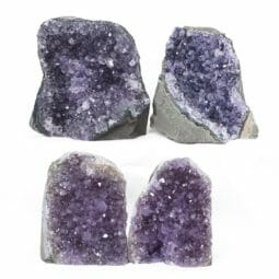 Amethyst Crystal Geode Specimen Set 4 Pieces L095 | Himalayan Salt Factory