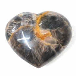 Black Moonstone Polished Heart Stone DS2033 | Himalayan Salt Factory