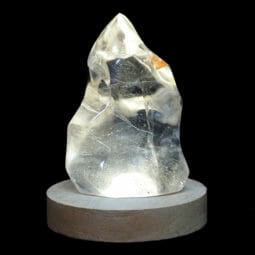 Clear Quartz Polished Flame Crystal on LED Large Base DS2021 | Himalayan Salt Factory
