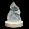 Clear Quartz Polished Flame Crystal on LED Large Base DS2021 | Himalayan Salt Factory