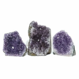 2.13kg Amethyst Crystal Geode Specimen Set 3 Pieces DR284 | Himalayan Salt Factory