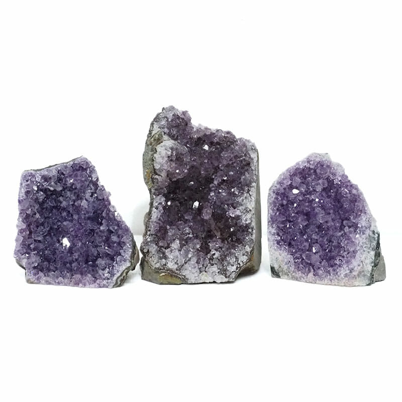 2.13kg Amethyst Crystal Geode Specimen Set 3 Pieces DR284 3 2.13kg Amethyst Crystal Geode Specimen Set 3 Pieces DR284 | Himalayan Salt Factory