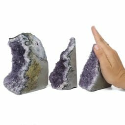 2.66kg Amethyst Crystal Geode Specimen Set 3 Pieces DR290 | Himalayan Salt Factory