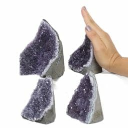 2.38kg Amethyst Crystal Geode Specimen Set 4 Pieces DR294 | Himalayan Salt Factory