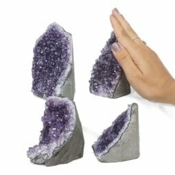 2.37kg Amethyst Crystal Geode Specimen Set 4 Pieces DR296 | Himalayan Salt Factory