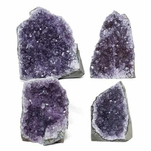 2.37kg Amethyst Crystal Geode Specimen Set 4 Pieces DR296 | Himalayan Salt Factory