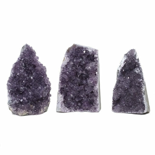 2.65kg Amethyst Crystal Geode Specimen Set 3 Pieces DR298 | Himalayan Salt Factory