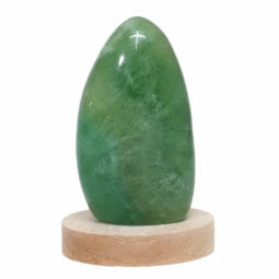 Green Fluorite Polished Self Stand with LED Large Base DS2012 | Himalayan Salt Factory
