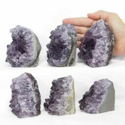 2.55kg Amethyst Crystal Geode Specimen Set 6 Pieces L097 | Himalayan Salt Factory